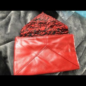 Mary Kay small leather red clutch